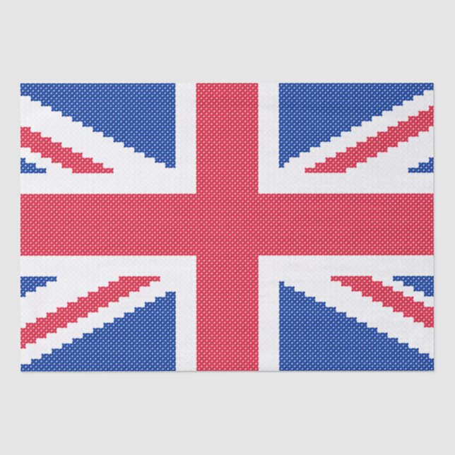 Papier Mousseline Original cross-stitch design Union Jack (Recto)