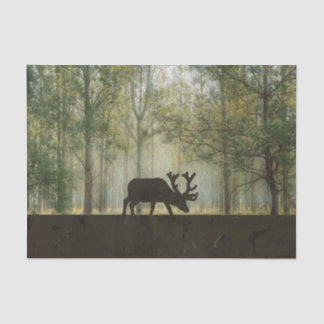 Papier Mousseline Orignaux dans l'illustration de forêt