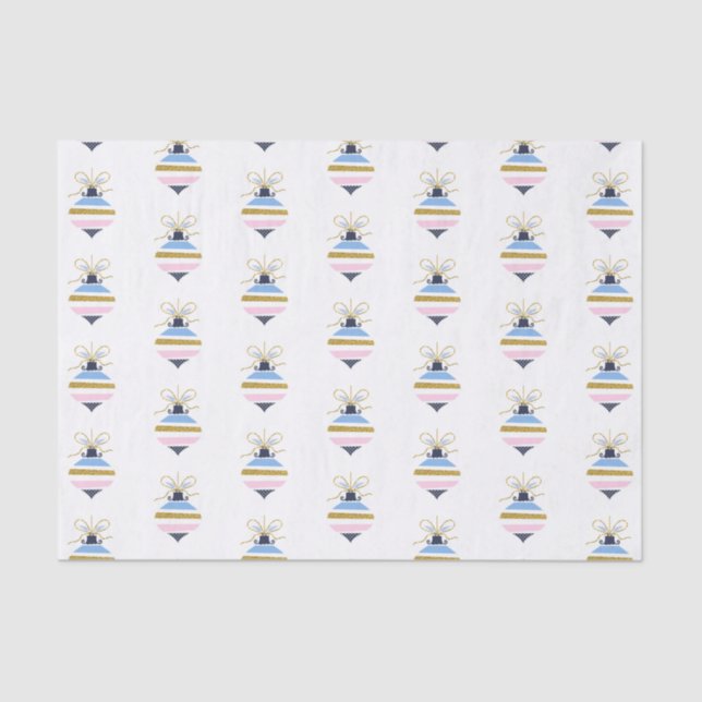 Papier Mousseline Ornement d'arbre de Noël moderne (Recto)