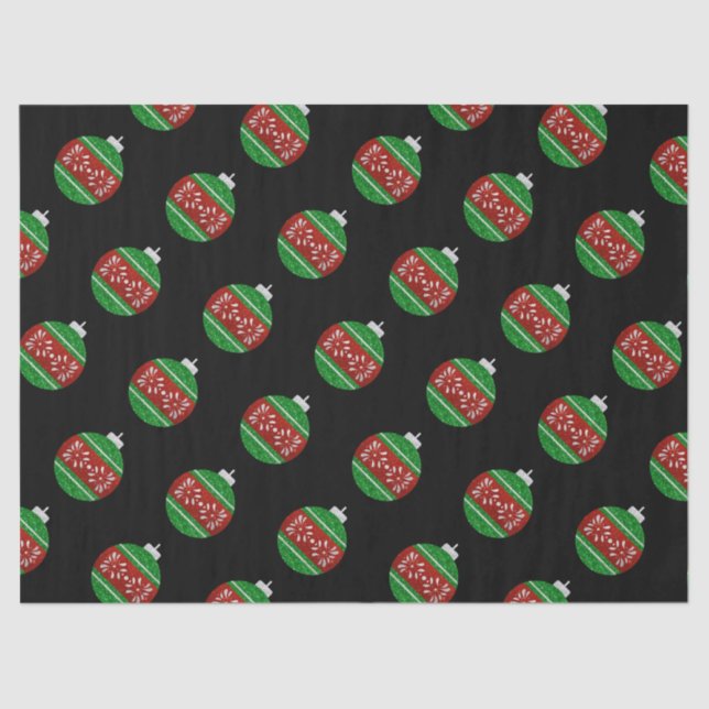 Papier Mousseline Ornement de Noël parties scintillant (Recto)