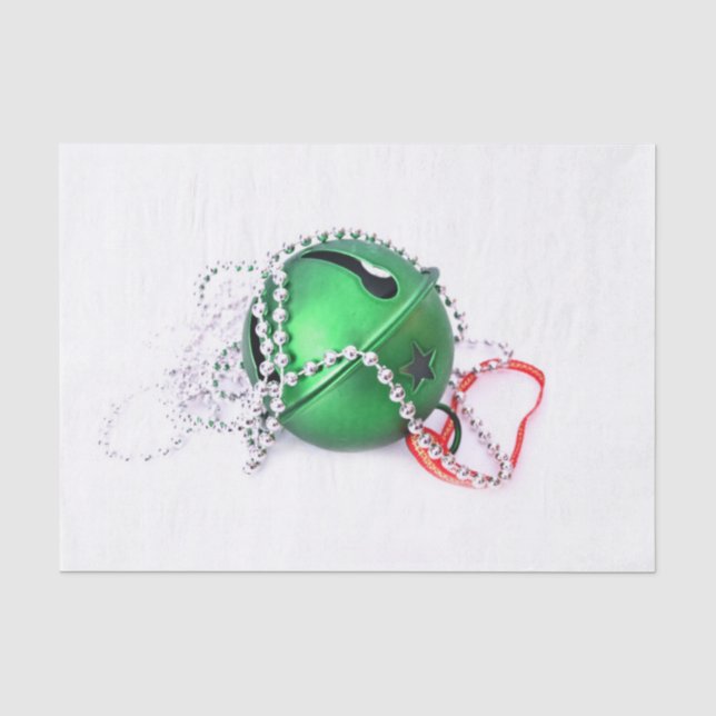 Papier Mousseline Ornement vert de Noël (Recto)