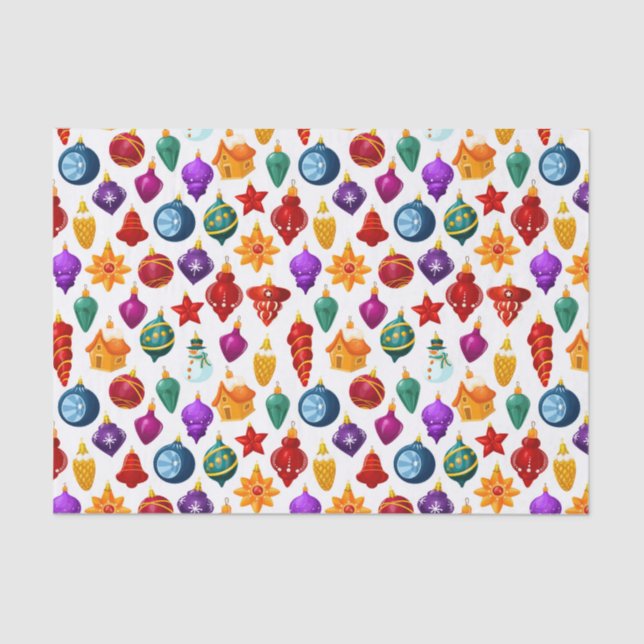 Papier Mousseline Ornements d'arbre de Noël (Recto)