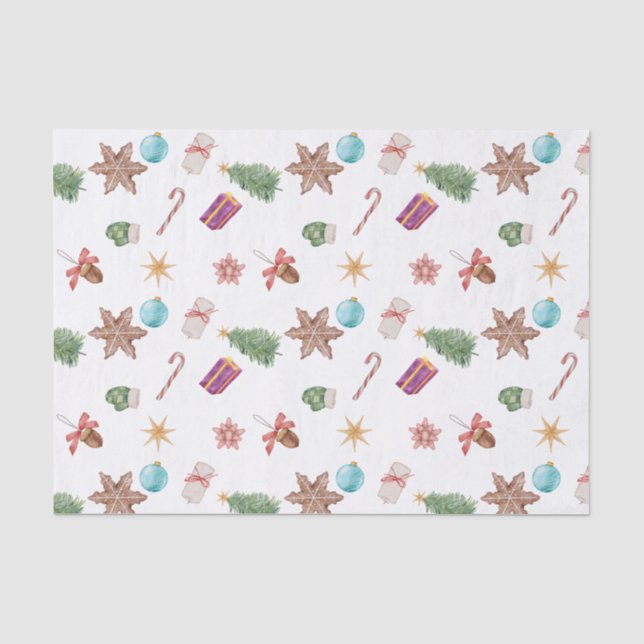 Papier Mousseline Ornements de Noël (Recto)