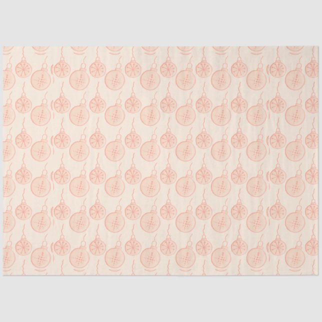 Papier Mousseline Ornements de Noël Orange clair Noël (Recto)