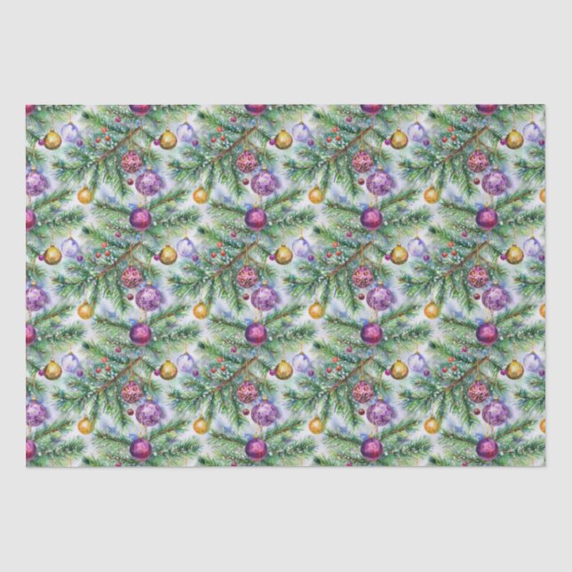 Papier Mousseline Ornements de sapin de Noël pour les fêtes (Recto)