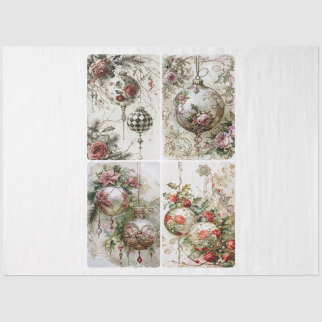 Papier Mousseline Ornements victoriens (Recto)