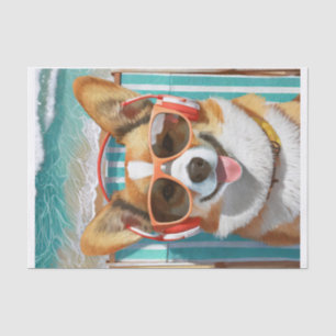 Papier Mousseline Oscar fait la Riviera, Corgi Aimer la vie