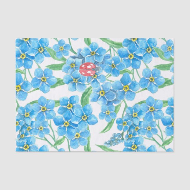 Papier Mousseline Oubliez-moi un motif floral sans couture (Recto)