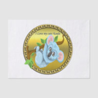 Ours de koala adorable accrochant sur une branche