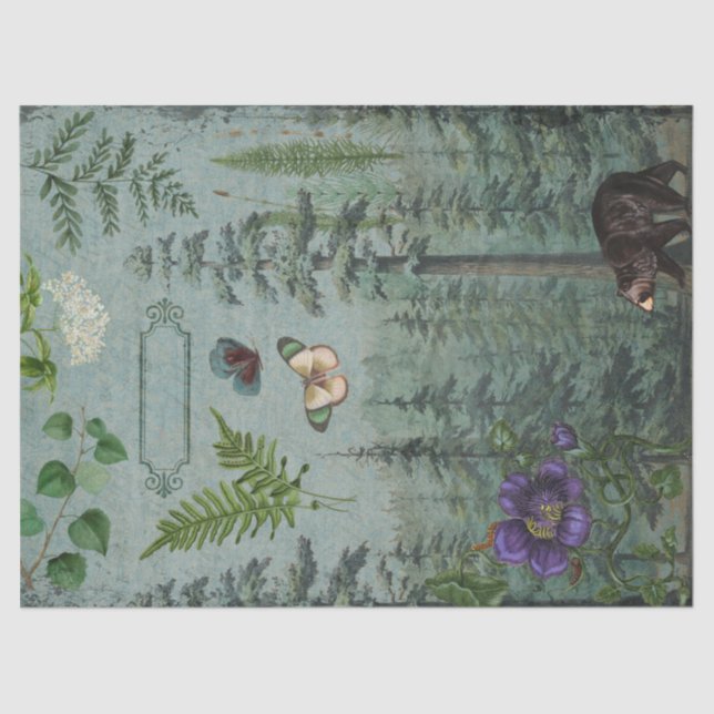 Papier Mousseline Ours de la faune de la forêt boisée, découpage pap (Recto)