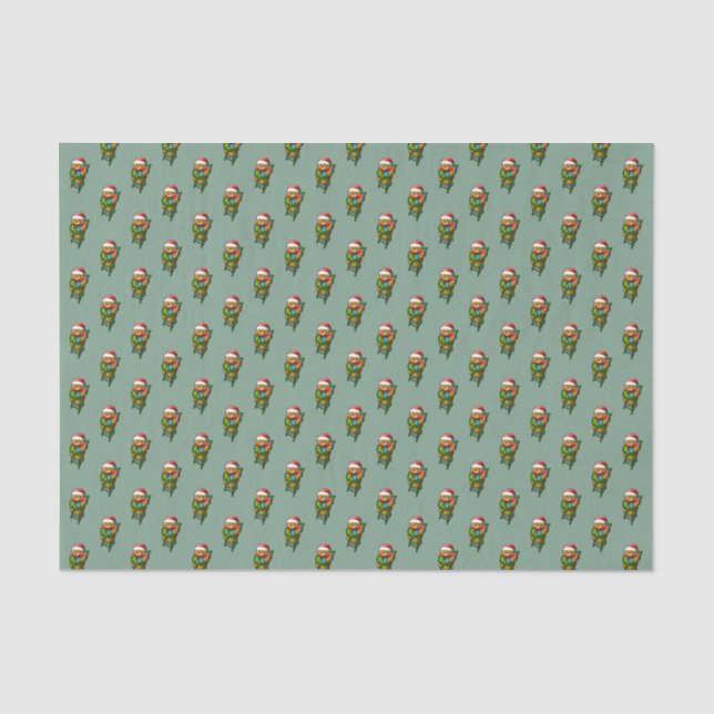 Papier Mousseline Ours en peluche de Noël (Recto)