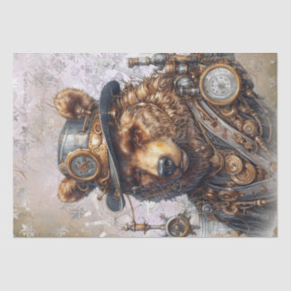 Papier Mousseline Ours Grizzly Steampunk