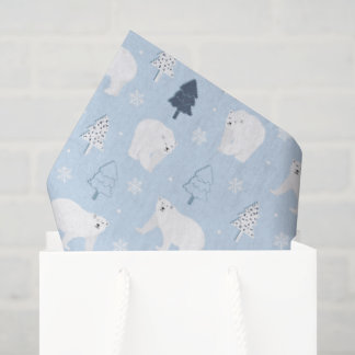 Papier Mousseline Ours polaires des bois d'hiver