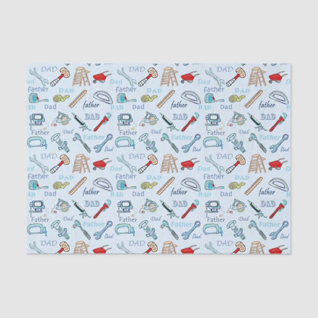 Papier Mousseline Outils de fête des pères (Recto)