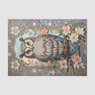 Papier Mousseline Owl Pastel Floral William Morris Inspiré
