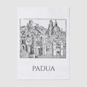 Papier Mousseline Padua Minimaliste Ciel Médiéval Art Linéaire