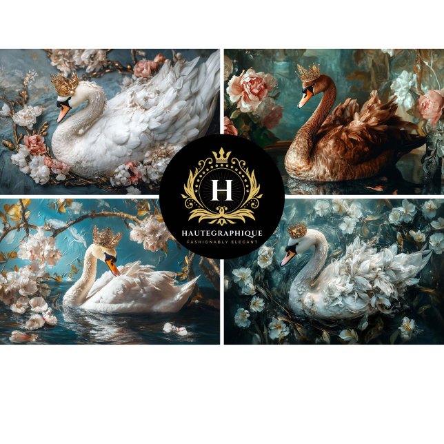 Papier Mousseline Page de découpage du collage de cygne (Créateur téléchargé)