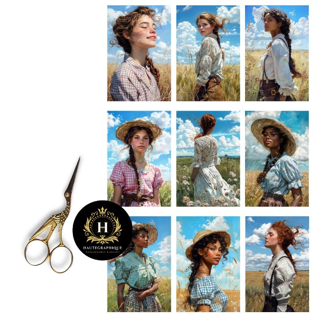 Papier Mousseline Page de découpage du collage de la plie des Prairi (Créateur téléchargé)