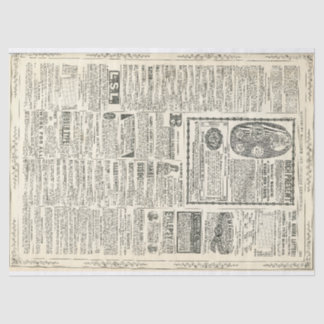 Papier Mousseline Page de publicité vintage