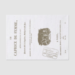 Papier Mousseline Page Titre de l'opéra vintage français illustré