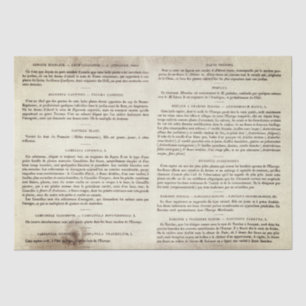 Papier Mousseline Pages de livres botaniques Vintages