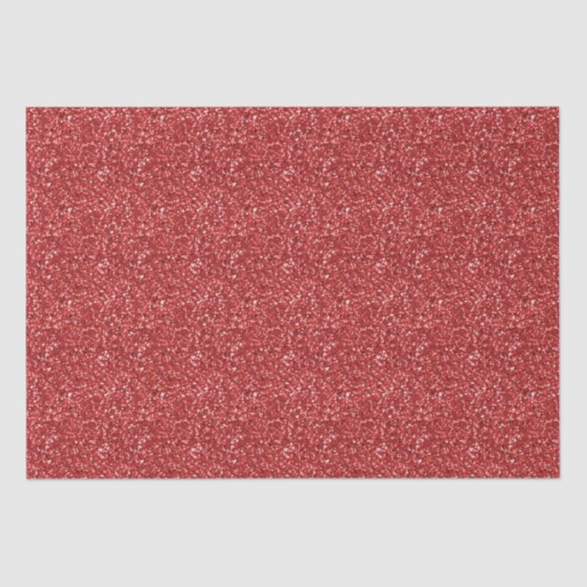 Papier Mousseline Paillettes Rouges (Recto)