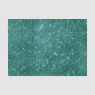 Papier Mousseline Paillettes sarcelle glamour