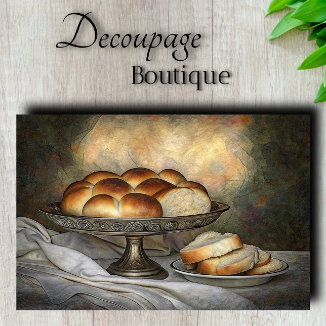 Papier Mousseline Pain quotidien découpage (Daily Bread Decoupage Tissue Paper)