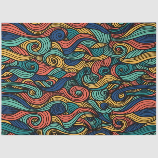 Papier Mousseline Paisley haché (Recto)