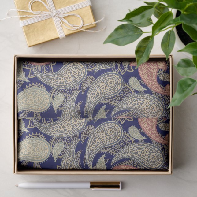 Papier Mousseline Paisley Pattern  (Cadeau)