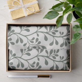 Papier Mousseline Paisley Waltz Botanique Minimaliste Silhouettes Ve