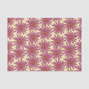 Papier Mousseline Paix Connexion Fleur Retro Découpage