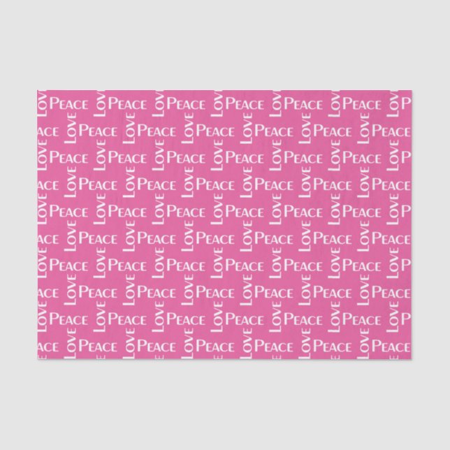 PAPIER MOUSSELINE PAIX ET AMOUR (Recto)
