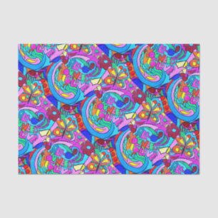 Papier Mousseline paix super et amour