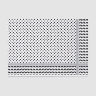 Papier Mousseline Palestinien noir et blanc Keffiyeh