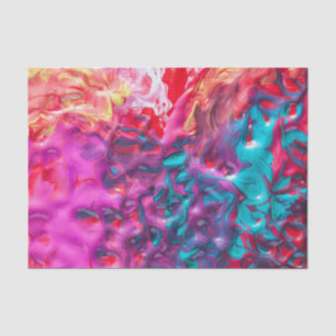 Papier Mousseline Palette d'art abstrait coloré à la peinture humide