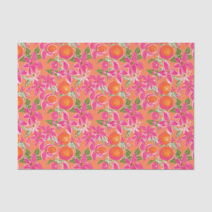 Papier Mousseline Palm Beach Aquarelle de Noël Orange