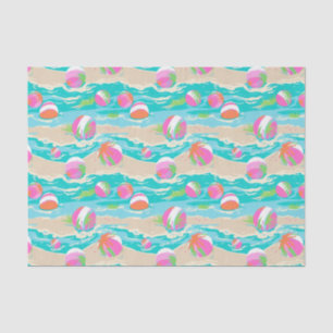 Papier Mousseline Palm Beach Tropical Island Beach Balls