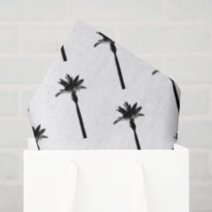 Papier Mousseline Palm Tree Silhouette Littoral Désert Tropical