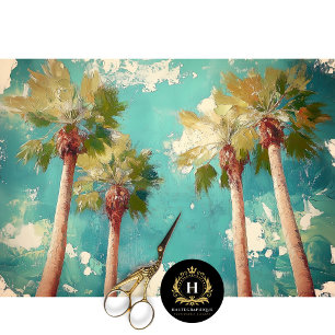 Papier Mousseline Palm Trees Los Angeles California Decoupage