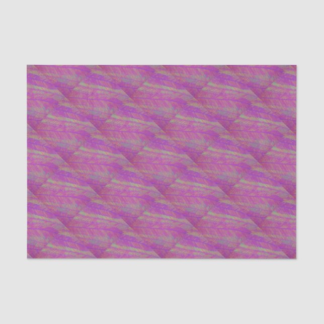 Papier Mousseline Palmes violettes Été Neon (Recto)