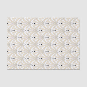 Papier Mousseline Palmettos vintages de crème d'art déco de style