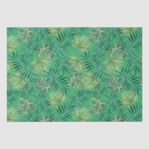 Papier Mousseline Palmier Tropical Feuille Motif vert