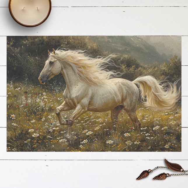 Papier Mousseline Palomino d'or Peinture Cheval Découpage (Créateur téléchargé)