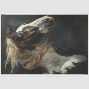 Papier Mousseline Palomino Majestueux à cheval découpage