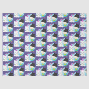 Papier Mousseline Pals de caricature mignonnes - Bonne licorne et oi