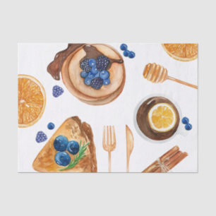 Papier Mousseline Pancakes Moderne Cuisine Beauté Petit déjeuner