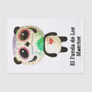 Papier Mousseline Panda du jour des morts