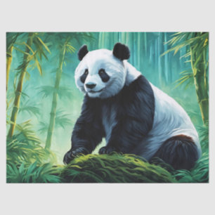 Papier Mousseline Panda géant dans la forêt de Bamboo