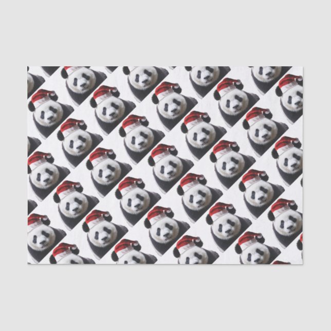 Papier Mousseline Panda-Père Noël-2 (Recto)